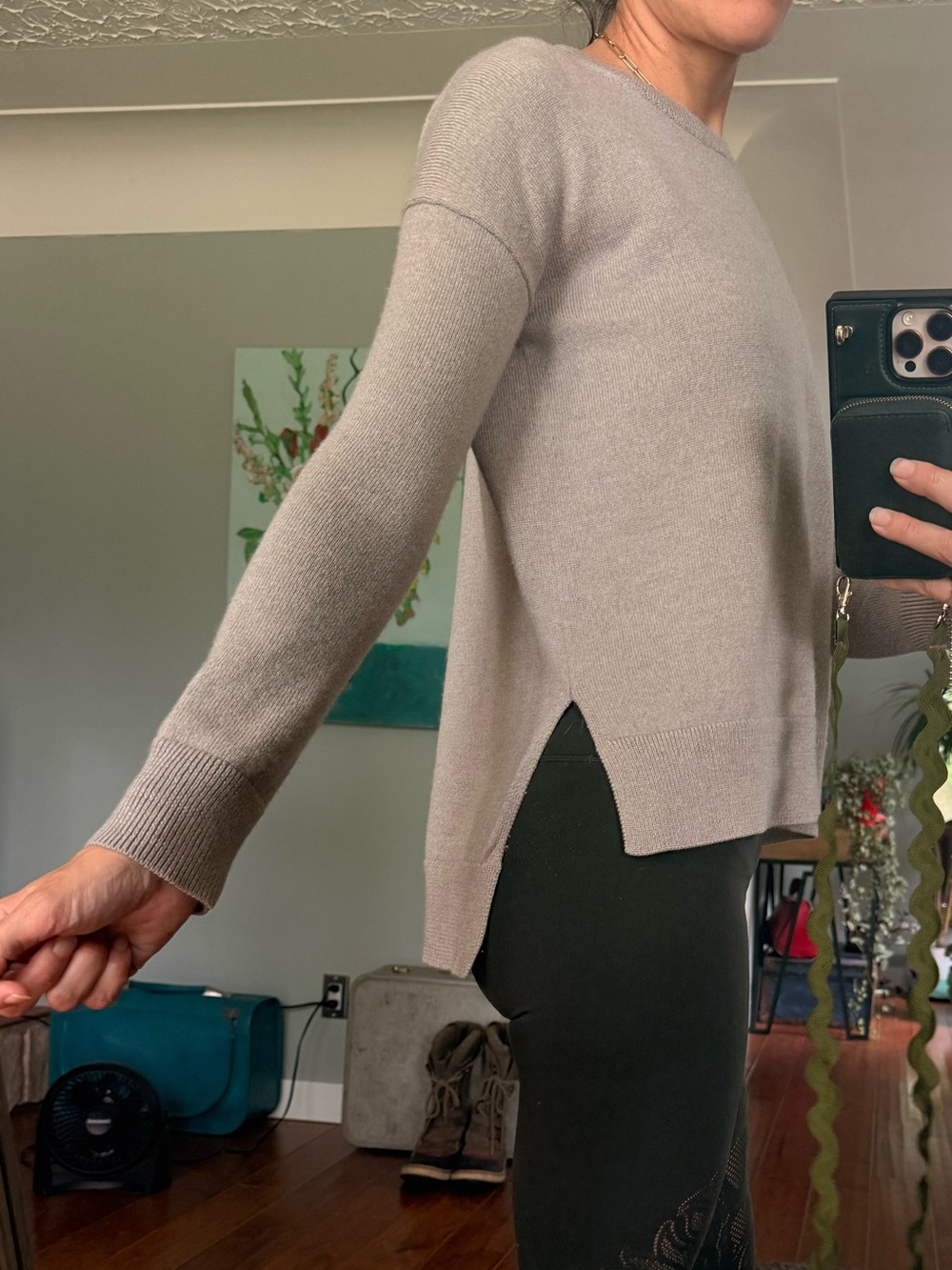 Babaton 100% merino wool Taupe Sweater